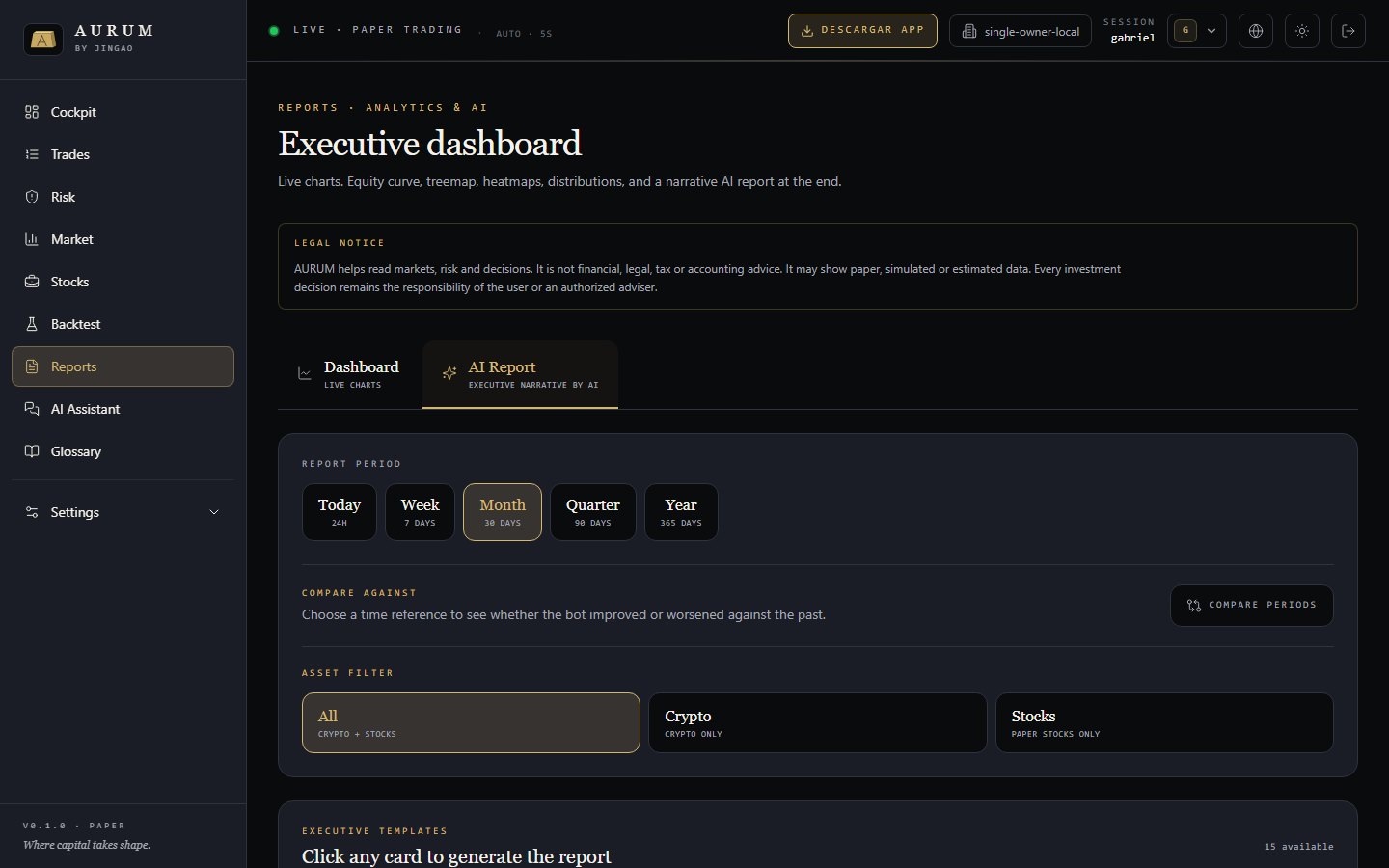 AURUM AI report templates